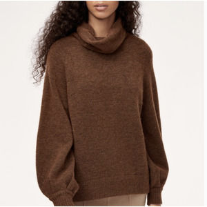 Aritzia The Group Babaton Adichie Sweater Brown Alpaca Blend Size XS